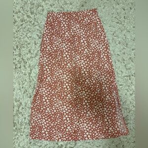 Floral midi skirt